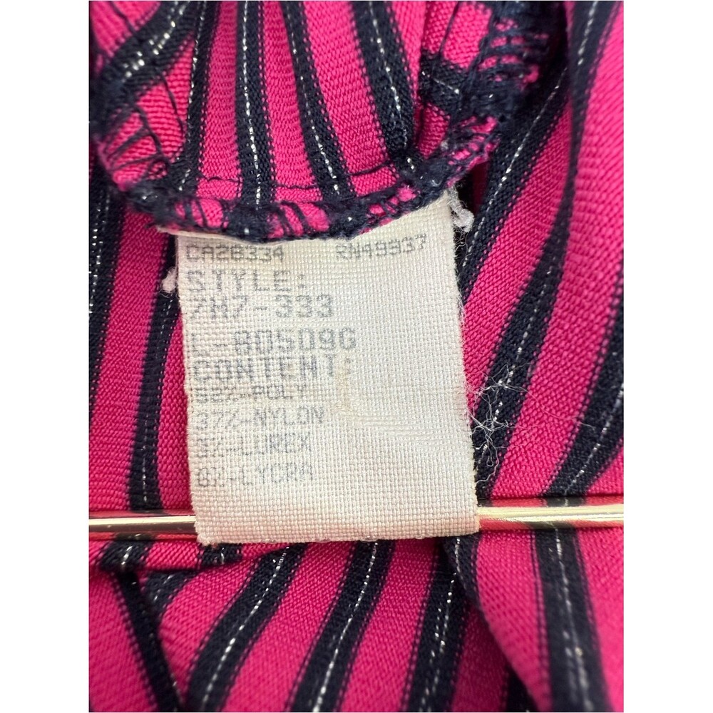 Tailteck shirt sparkly zip up silver Pink & Black Striped Zip Polo - Picture 8 of 11